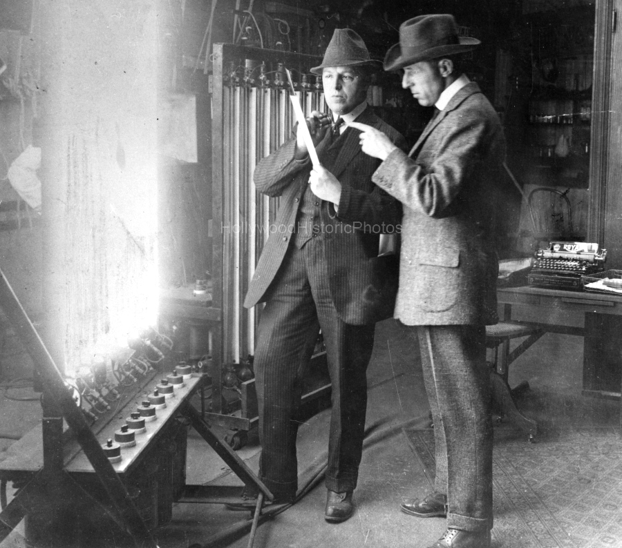 D.W. Griffith 1914 With Billy Bitzer his cinematographer wm.jpg